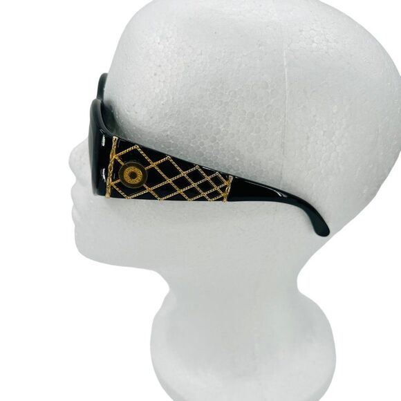 Vintage 90’s Rochas Paris Black Gold Statement Sunglasses Mod 901901 Made France main image 14
